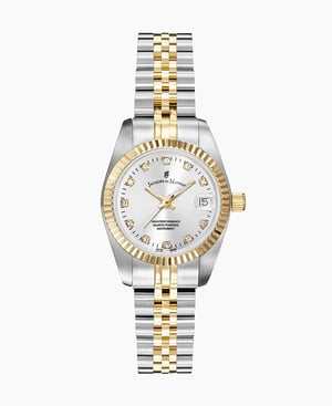 Inspiration Elegance 26MM Three-hands Date Two-tone Silver dial Stainless steel swiss watch - 26 mm