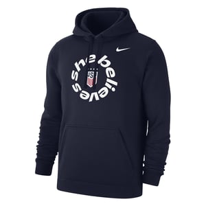 Men's Nike USWNT SheBelieves Club Fleece Navy Hoodie / 2X