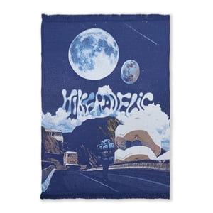Hikerdelic Retro Future Picnic Blanket Navy