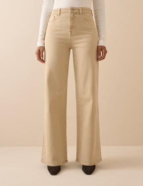 Stone High Rise Soho Wide Leg Jeans