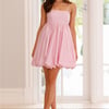 Selena Bubble Mini Dress Pink