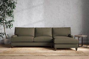 nkuku Marri Right Hand Chaise Sofa | Make To Order | Grand | Recycled Cotton Moss