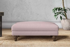 nkuku Marri Dining Footstool | Make To Order | Medium | Recycled Cotton Lavender