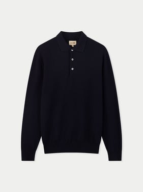 Timeless Cashmere Polo Sweater - 2XL / navy blazer / MK0318-1574/0000