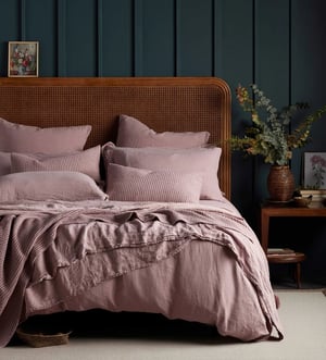 Vintage Rose 100% Linen Flat Sheet