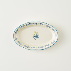 Liana Stoneware Oval Serving Platter - 10" x 6.25"