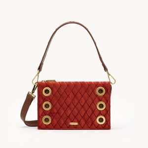 Hammitt Montana Clutch Monarch Velvet Antique Gold Sml