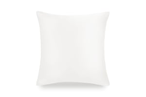 Brilliant White Pure Silk Cushion Cover - 65x65cm