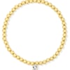 Cailin Gold Stretch Bracelet White Crystal