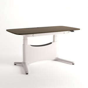 COLAMY LumiDesk All-in-1 Electric Height Adjustable Desk - 55.1"x 28.0" / Walnut-White / MFC