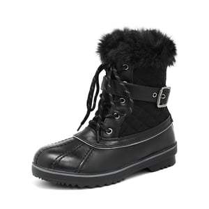 DREAM PAIRS Mid Calf Faux Fur Lined Winter Boots