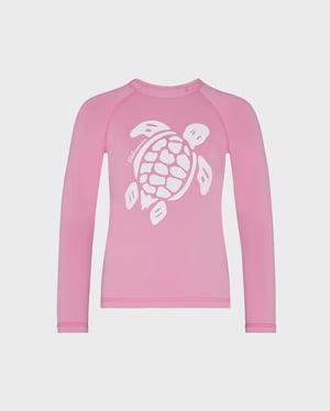 Vilebrequin - Girls Long Sleeves Rashguard Solid - Rashguard - Glassy-x - Pink - Size 4