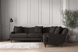 nkuku Deni Right Hand Corner Sofa | Make To Order | Super Grand | Brera Linen Espresso