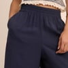 Navy Relaxed Wide Leg Trouser