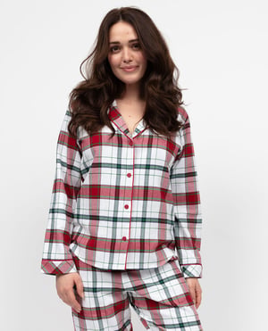Blaze Womens Brushed Check Pyjama Top - 28