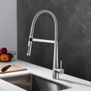 Pull-Down Kitchen Faucet with Filtered Water Mode – Brushed Nickel, Stainless Steel