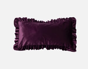 QE Home Christabel Velvet Boudoir Pillow Cover, Purple, 24" x 12"