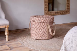 nkuku Renu Jute Laundry Basket | Storage | One Size | Rust & Natural