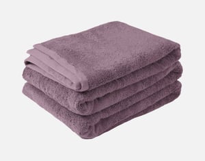 QE Home Modal Cotton Towels in Lilac Ash, Purple, 30 x 54 in