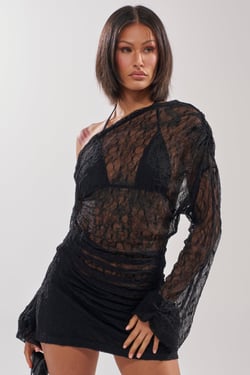 AKIRA To The Club Mini Dress | Black | Size XL