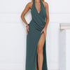 Effortless Elegance Halter Maxi Dress Green