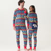 Adult Navy Fair Isle Onesie
