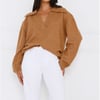 Winter Kiss Knitted Jumper Brown