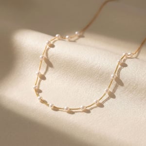 18ct Gold Vermeil Plated Essential Pearl Necklace