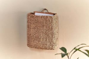 nkuku Putlar Seagrass Wall Hung Basket | Storage | Large | Natural