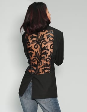 Party Back Tuxedo - Black Sequin