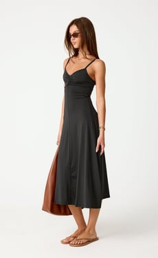 Poppy Midi Dress (Black) - US 4
