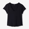 Sadie V-Neck Tee - Black