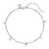 Circles Bobble Chain Anklet Silver