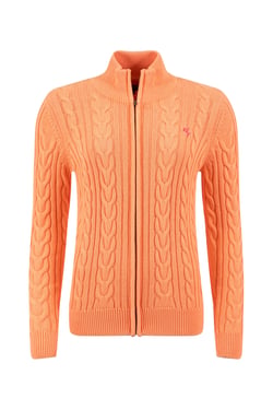 Weird Fish Lunenne Full Zip Cable Knit Sorbet Size 8