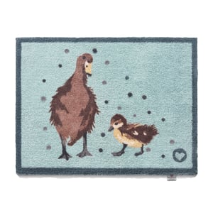 Ducks 1 Blue Washable Doormat - 65x85cm