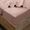 QE Home 310TC Bamboo Cotton Fitted Sheet in Thistle, Brown, Queen