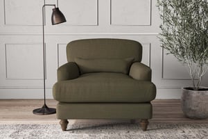 nkuku Deni Armchair | Make To Order | Recycled Cotton Moss | No Colour