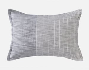 QE Home Halston Cotton Jacquard Pillow Sham, Geometric, White, King
