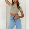 BASE The Baby Tee Crop Top Sage