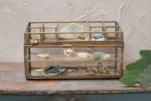 nkuku Bequai Open Jewellery Box | Gifting | One Size | Antique Brass