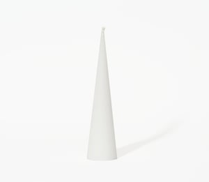 Cone Candle - White / Tall