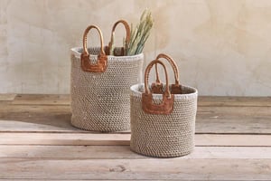 nkuku Indra Coil Basket | Storage | Brown | Natural