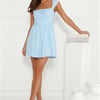 Daytime Pageant Mini Dress Blue