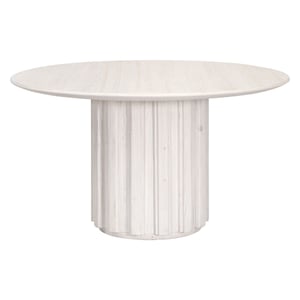Roma 54" Round White Wash Pine Dining Table