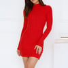 Rhiannon Long Sleeve Mini Dress Red