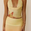 Starlit Petal Halter Top Yellow