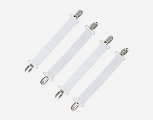QE Home Sheet Strap Set, White