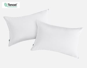 QE Home Hemp Touch Pillowcases in White (Set of 2), Queen