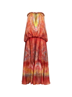 ZIMMERMANN | Ruby Tie Dye-print silk Luna bandeau dress | Women | 3
