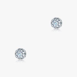Lotus Petals Diamond Stud Earrings - 0.30 CT